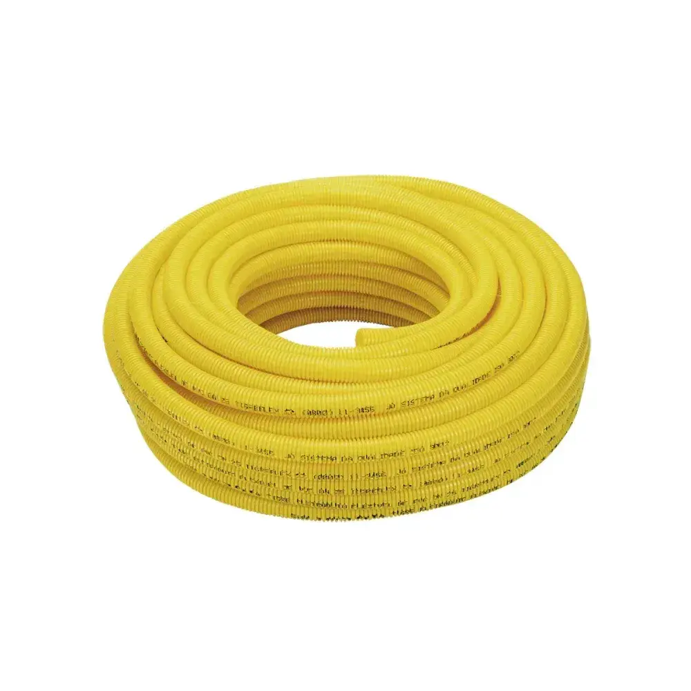 Eletroduto corrugado Tigre tigreflex amarelo 32MM — fotografia de referência