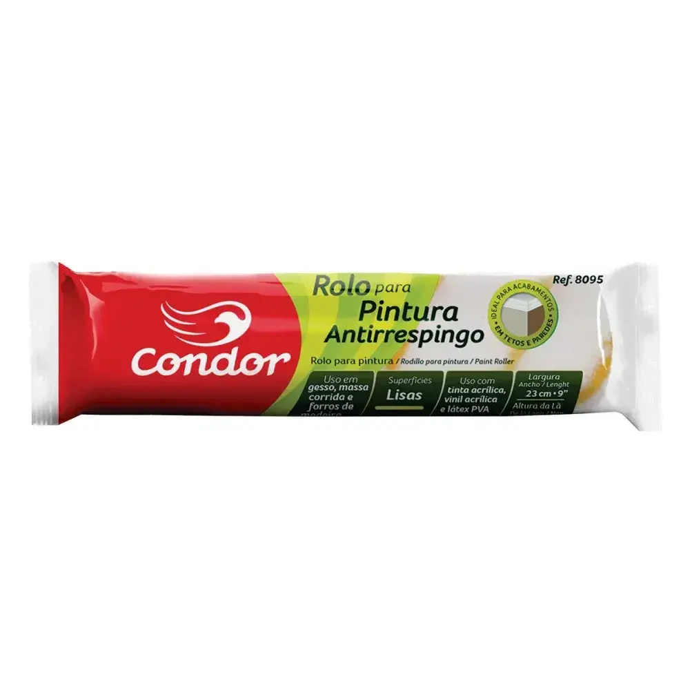 Rolo antirespingo 23CM 8095 econômico Condor — fotografia 3