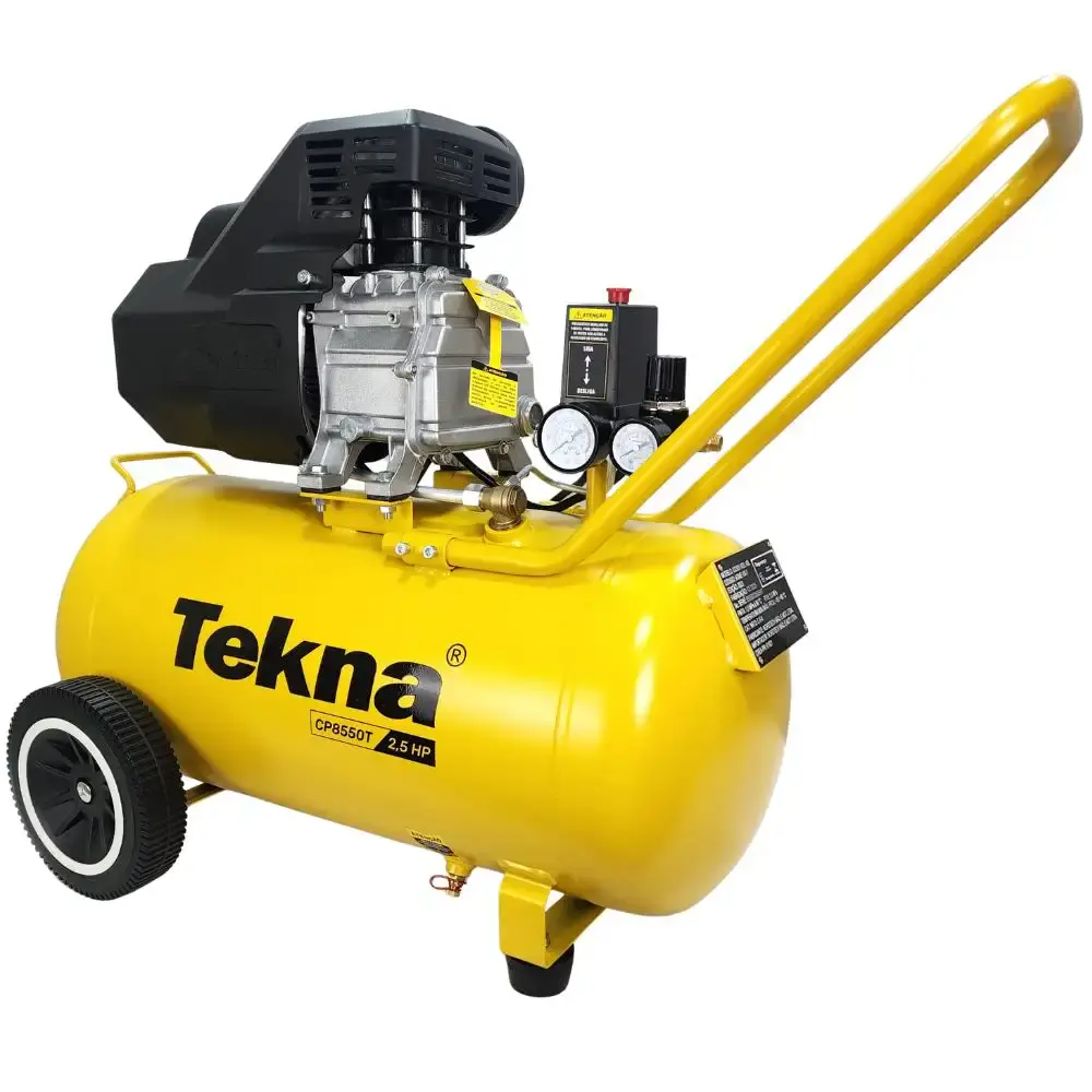 Compressor de ar 2,5HP 8 pés 43 litros lubrificado CP8550T com kit Tekna 220 V — fotografia 5