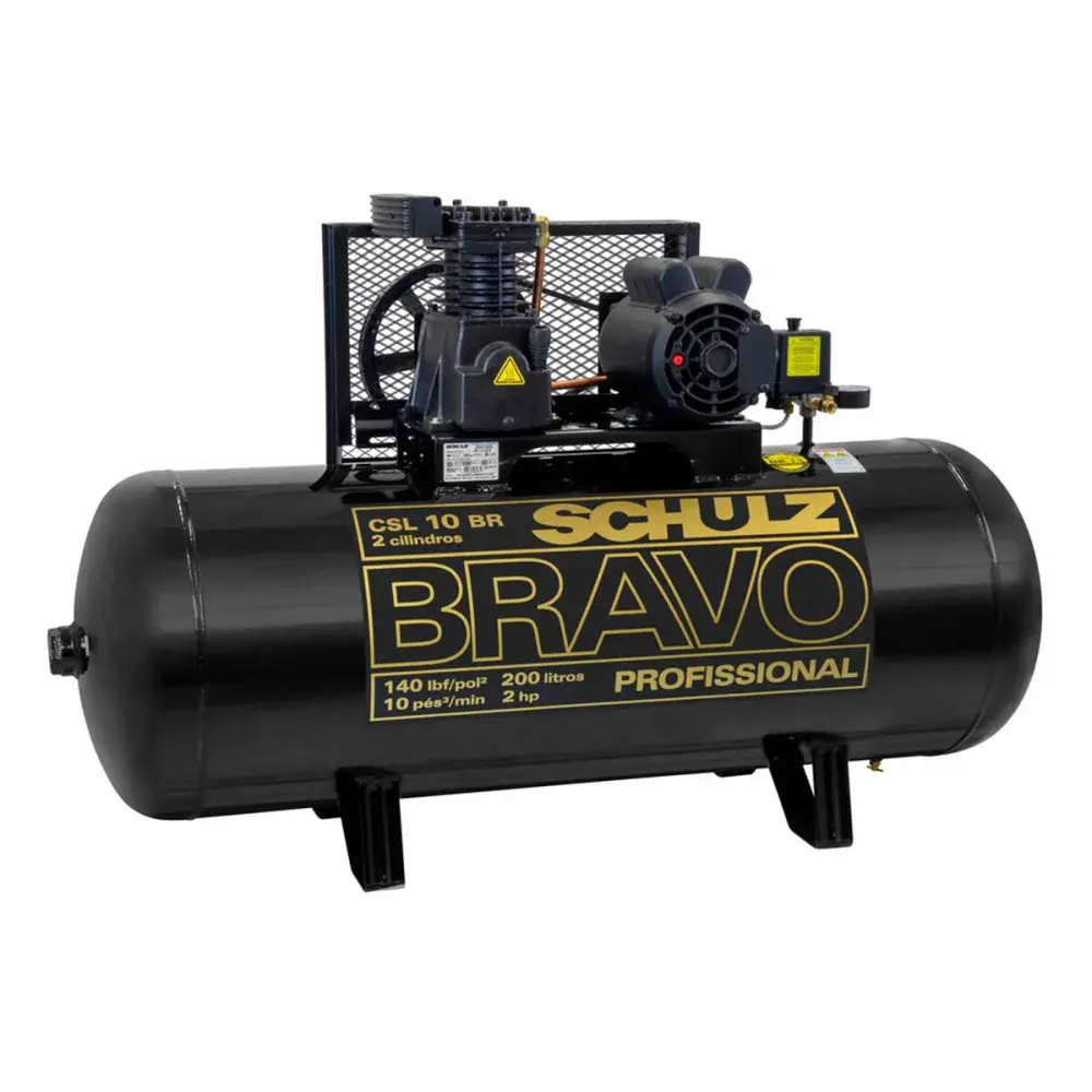 Compressor de pistão bravo csl 10/200 220V Schulz — fotografia de referência