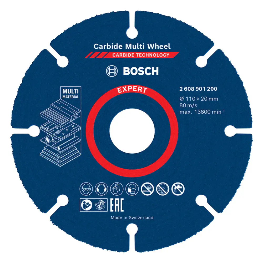 Disco de corte Bosch EXPERT Carbide Multi Wheel 110 mm, 20 mm — fotografia 3