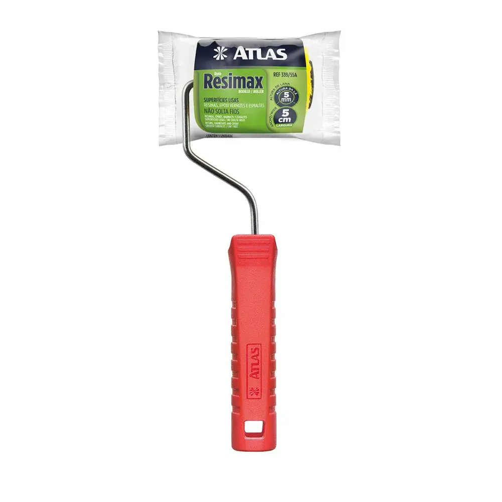 Rolo resimax poliéster 5CM com cabo para pintura Atlas