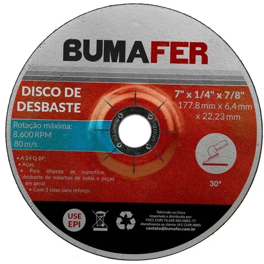 Disco de desbaste 7/8 11 peç Bumafer — fotografia 7