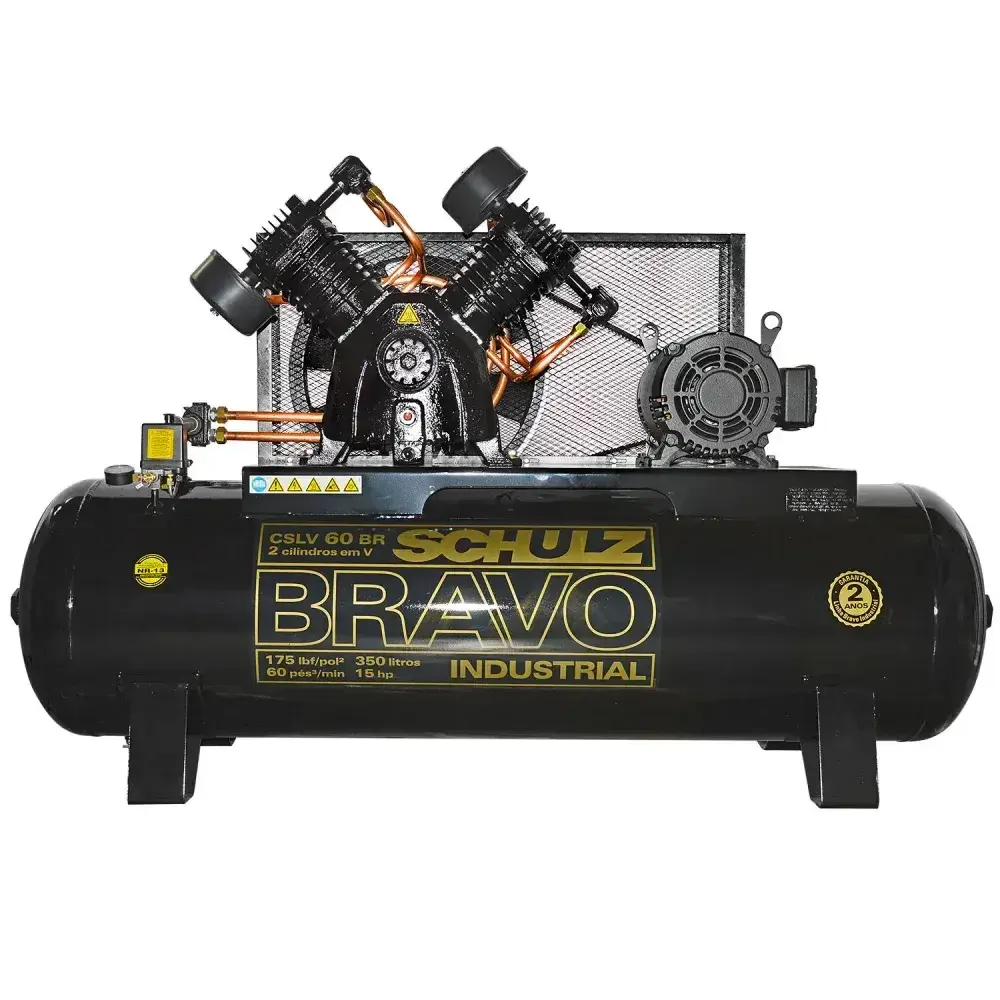 Compressor de ar 60 pés 350L bravo cslv 220/380V Schulz — fotografia 4