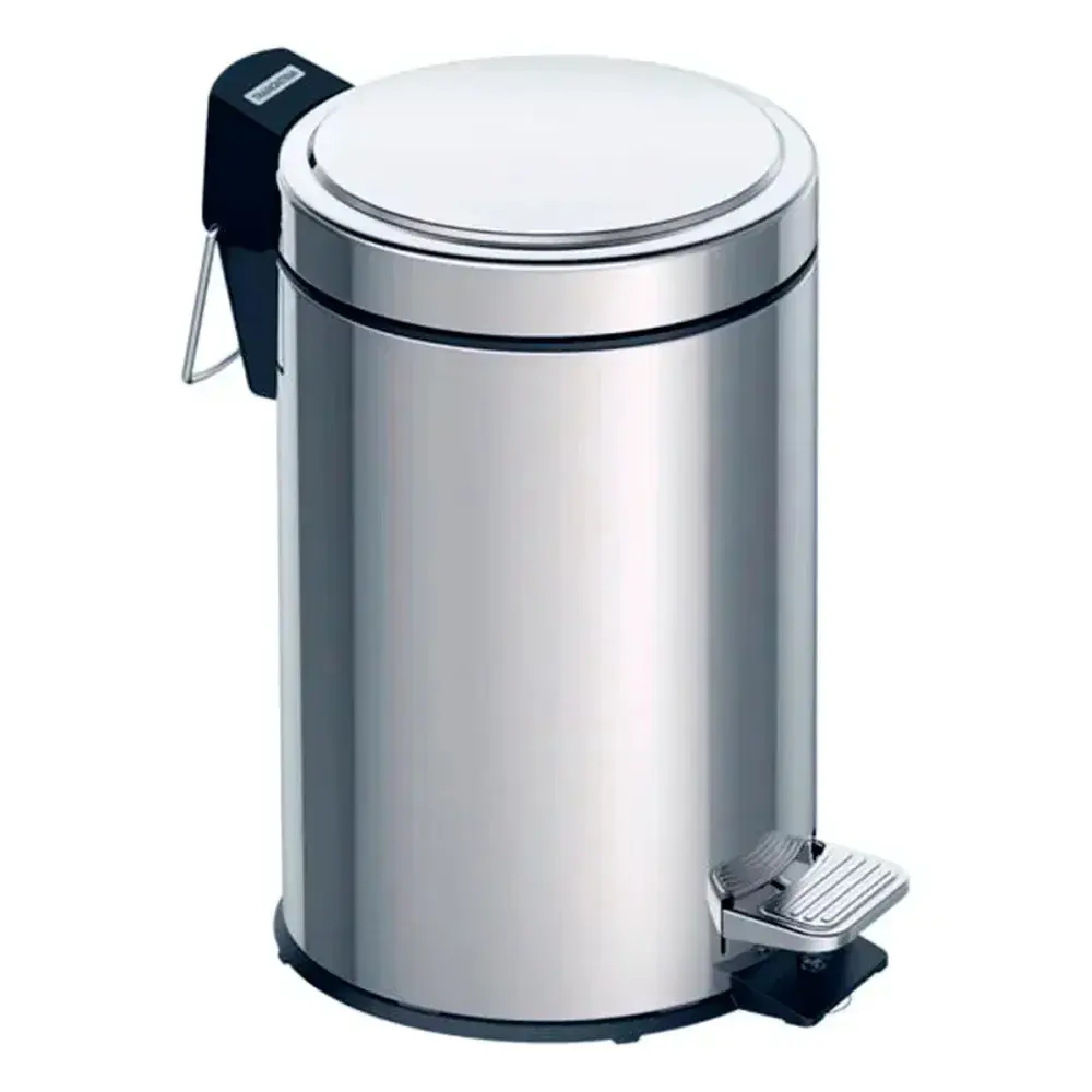 Lixeira aço inox 3L c/ pedal e sistema stay open Tramontina — fotografia 3