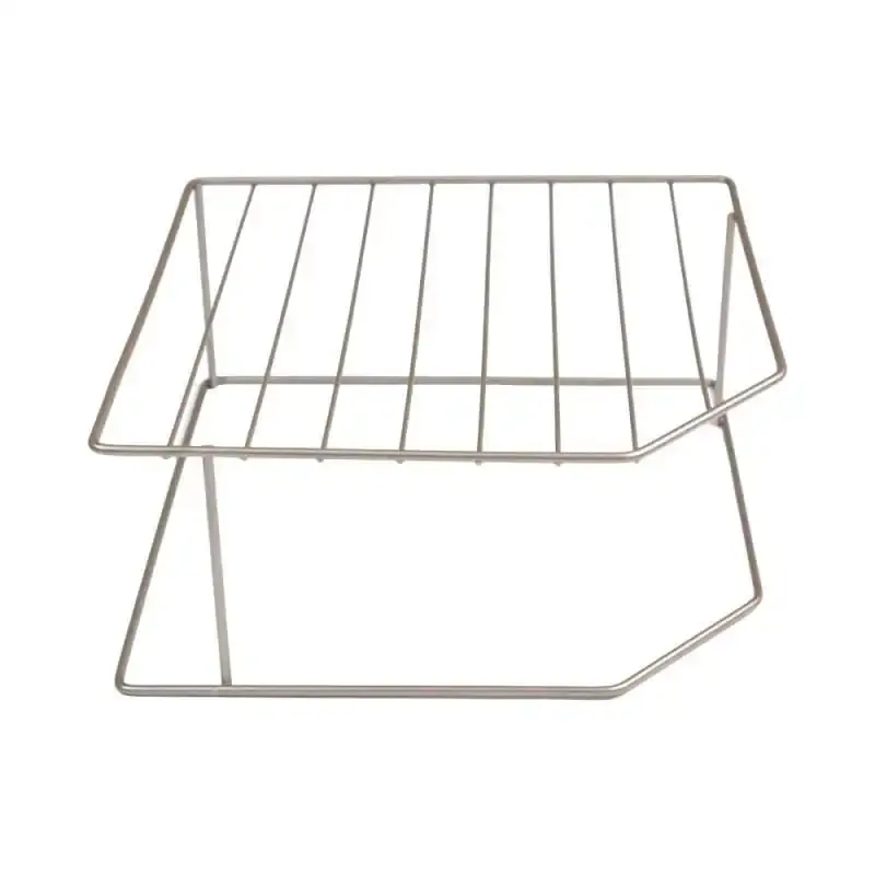 Organizador porta pratos horizontal viena 2 níveis em aço lavanda 990746 BEL — fotografia 4
