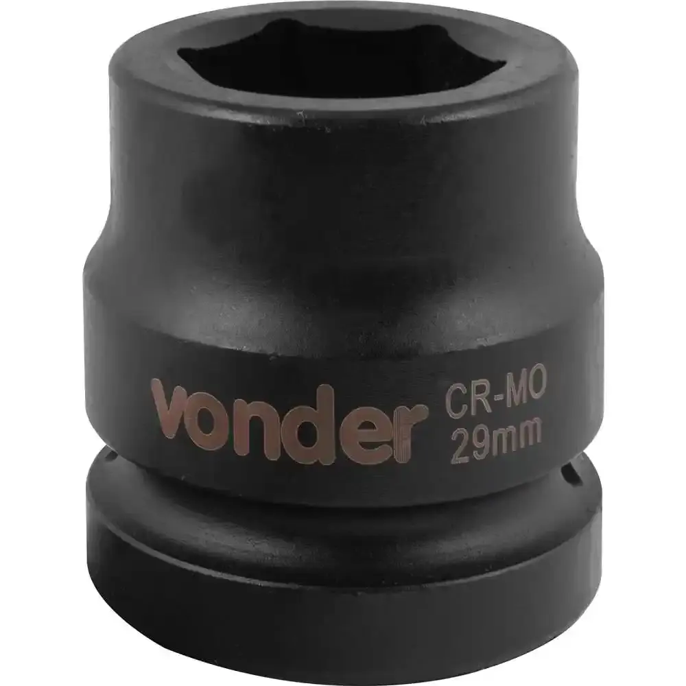 Soquete Sextavado Impacto Encaixe 1 polegada 29MM Cromado VONDER — fotografia 3
