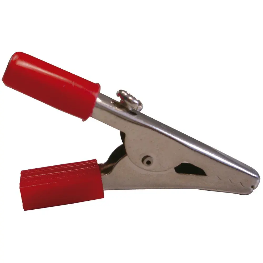 Garra clip jacaré pequeno 10A vermelho 10 peç Interneed