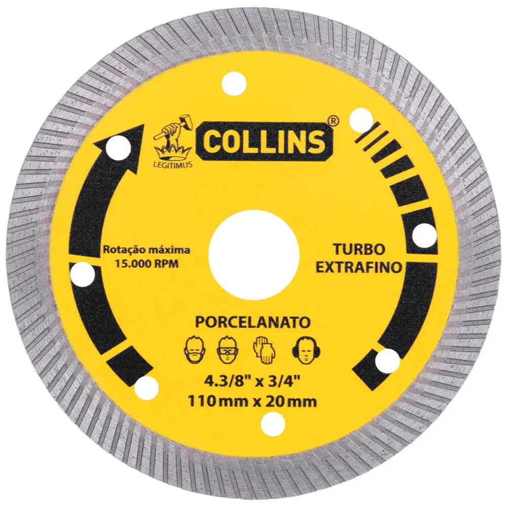 Disco diamantado liso para porcelanato 110X20MM Collins