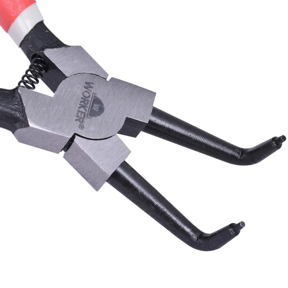 Alicate para anel bico curvo interno 6.1/2” 20958 Worker — fotografia 5