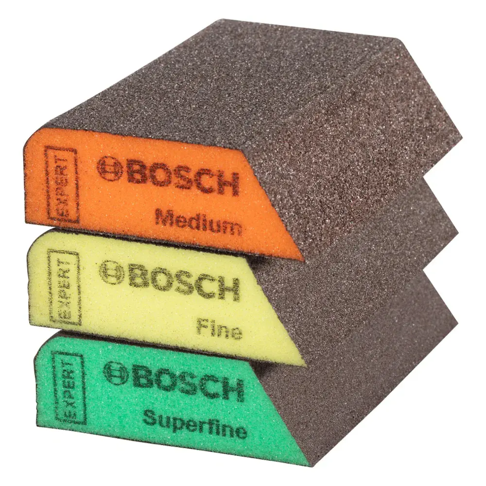 Kit de 3 esponjas abrasivas m,f,sf best profile Bosch — fotografia 6