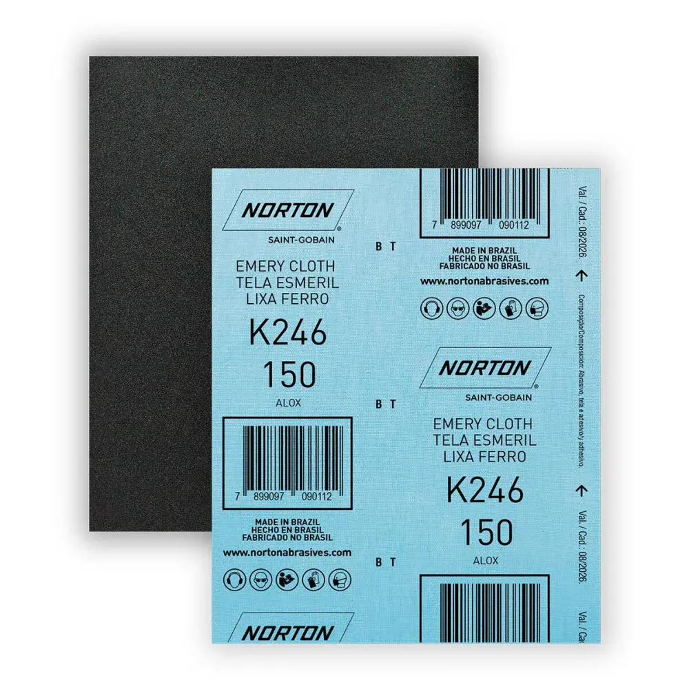 Folha de lixa de ferro K246 G150; 225X275MM Norton — fotografia 3