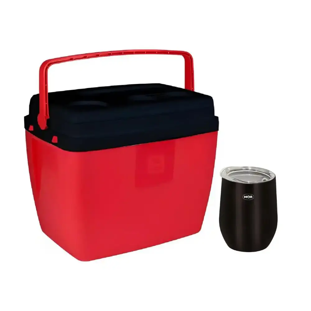 Caixa térmica 19L belfix e copo térmico 360ML belfix e Mor — fotografia de referência