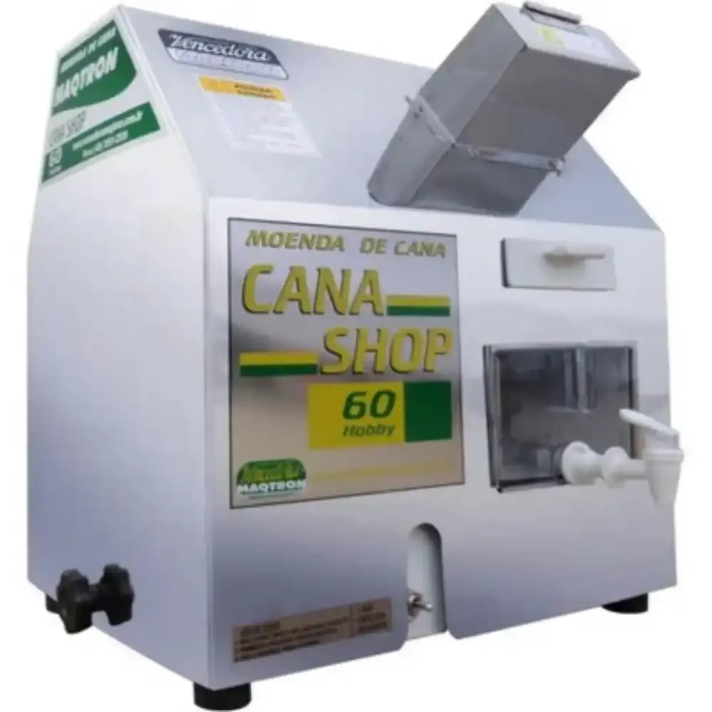 Engenho moenda para cana rolos de inox cana shop 60 elétrica Maqtron 110 V — fotografia 7