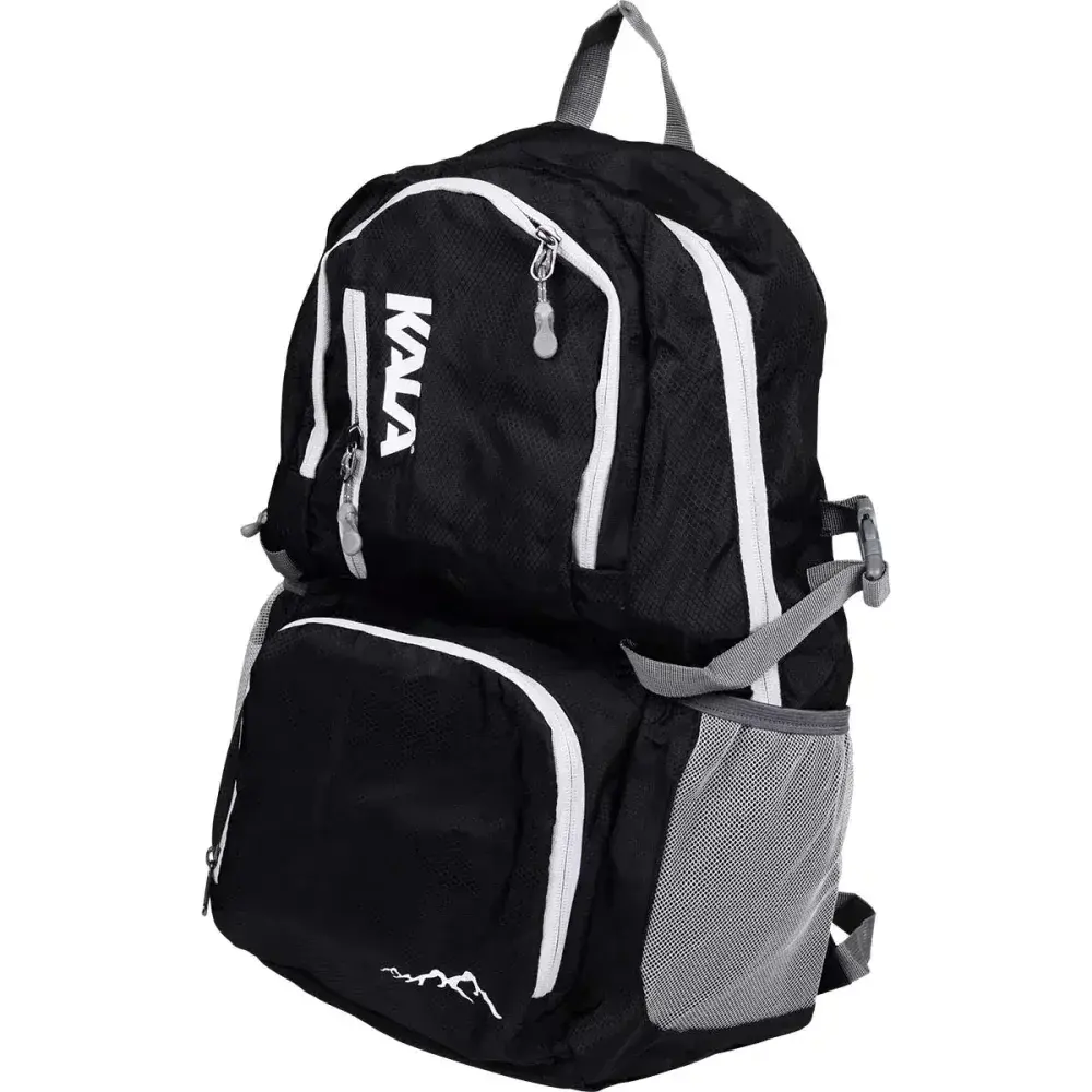 Mochila dobrável nylon preta 30L Kala — fotografia 7
