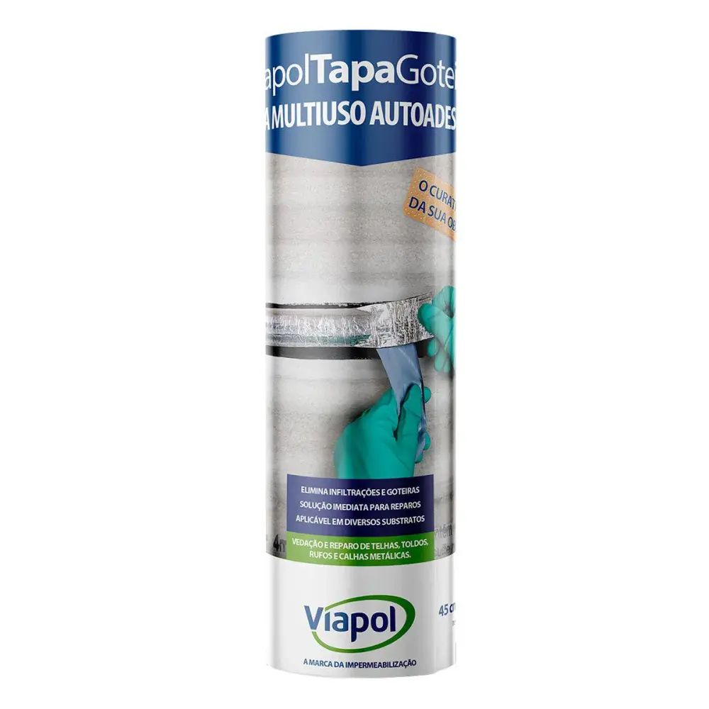 Viaflex fita autoadesiva tapa goteiras 45CM Viapol