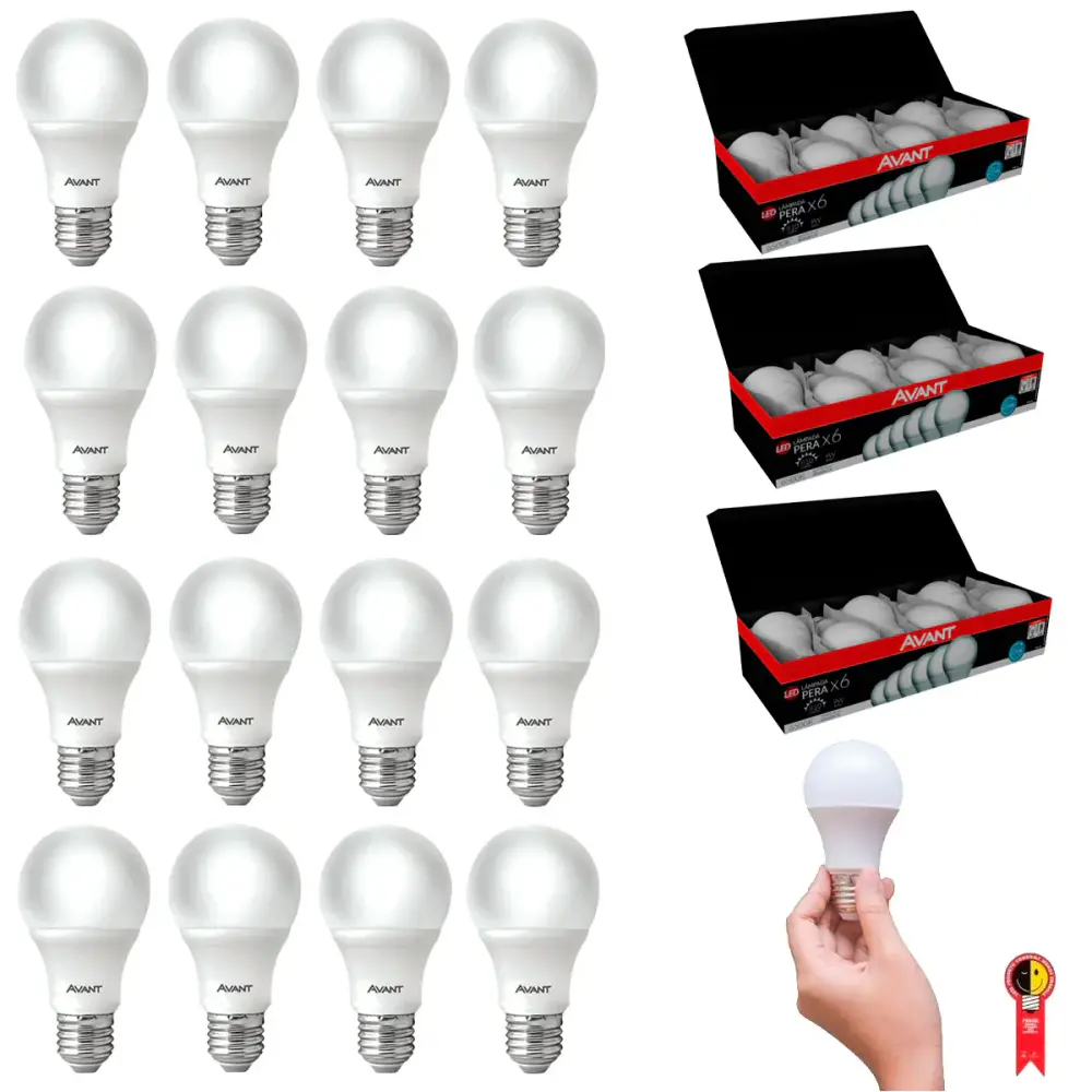 Kit 18 lâmpadas led 9W 6500K casa comércio Avant — fotografia 6