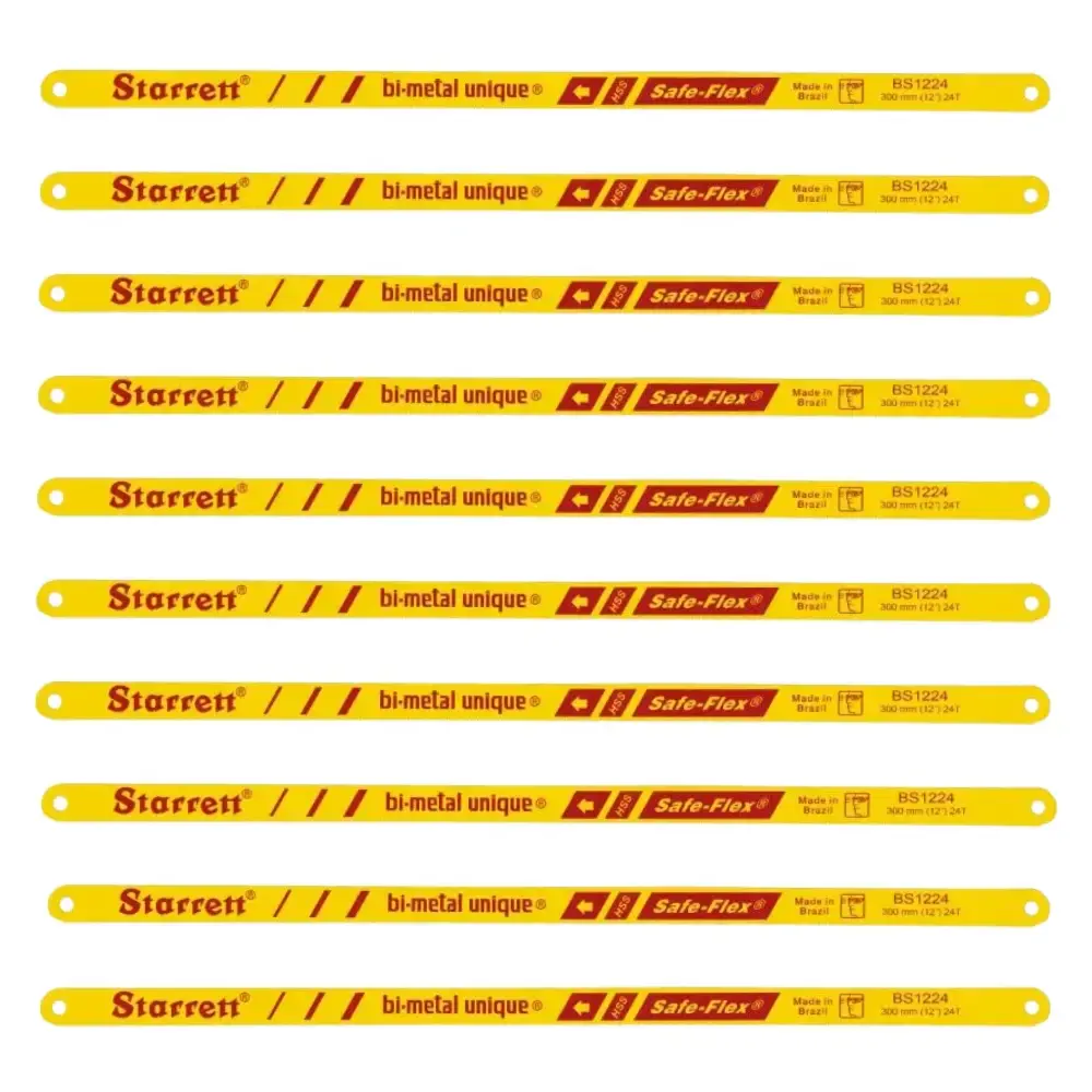 Lâmina serra manual 12 POL bimetal 24 dentes com 10 unidades 1224 Starrett — fotografia de referência