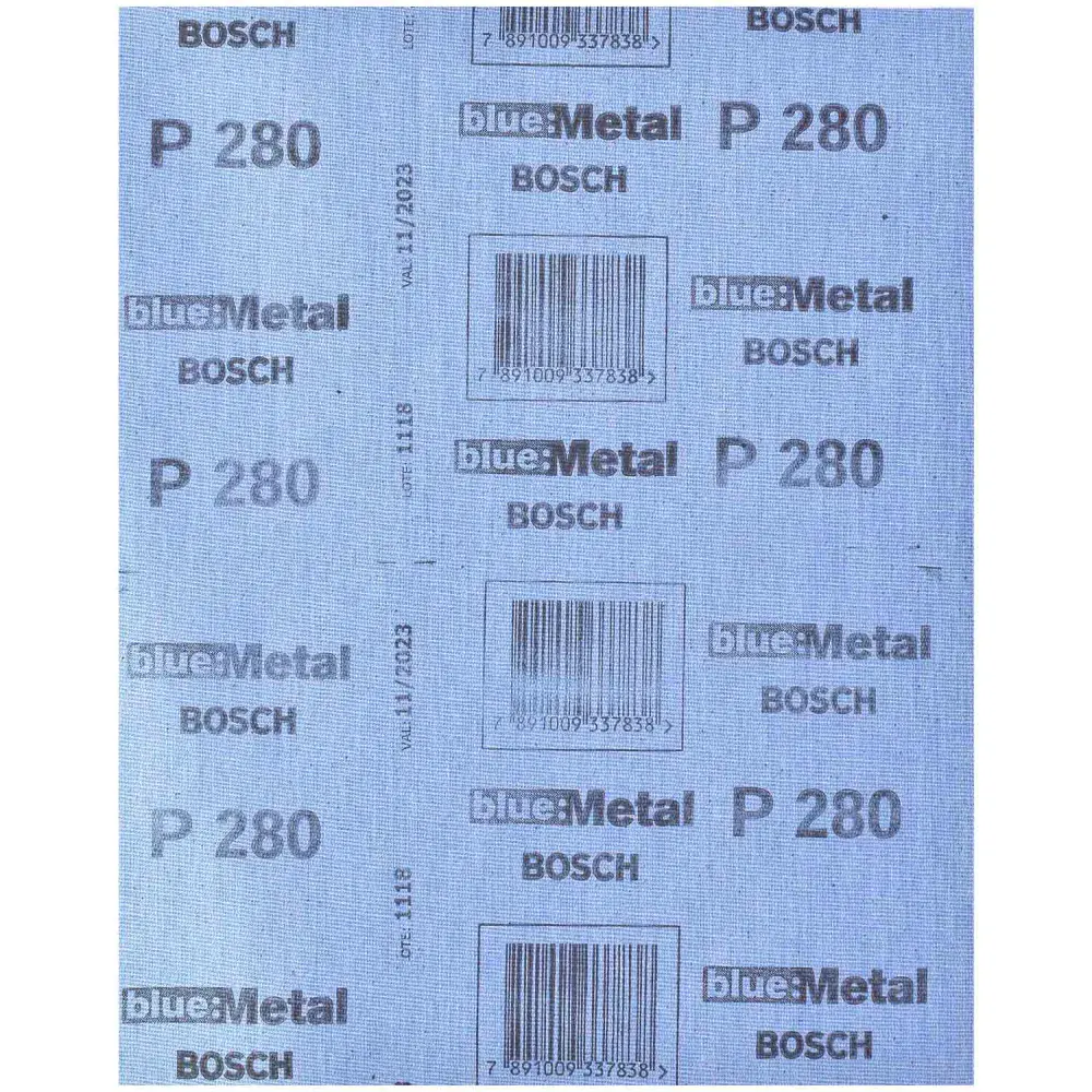 Lixa folha ferro P280 blue metal Bosch — fotografia 2
