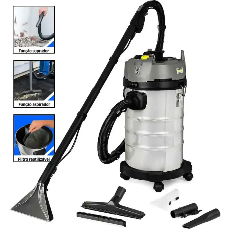 Aspirador e extrator para sólidos e liquídos 1700W puzzi 4/30 classic Karcher 110 V