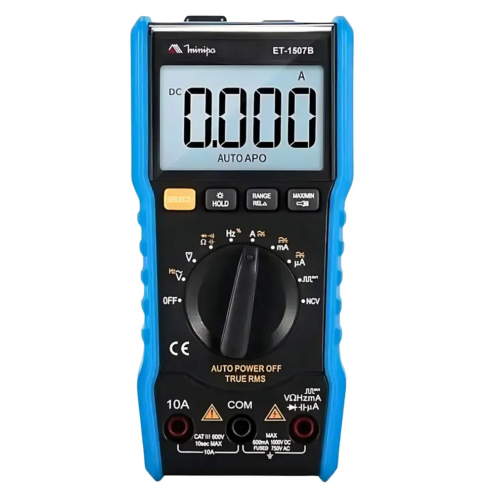 Multímetro digital 600V CAT III 6000 contagens ET-1507B Minipa