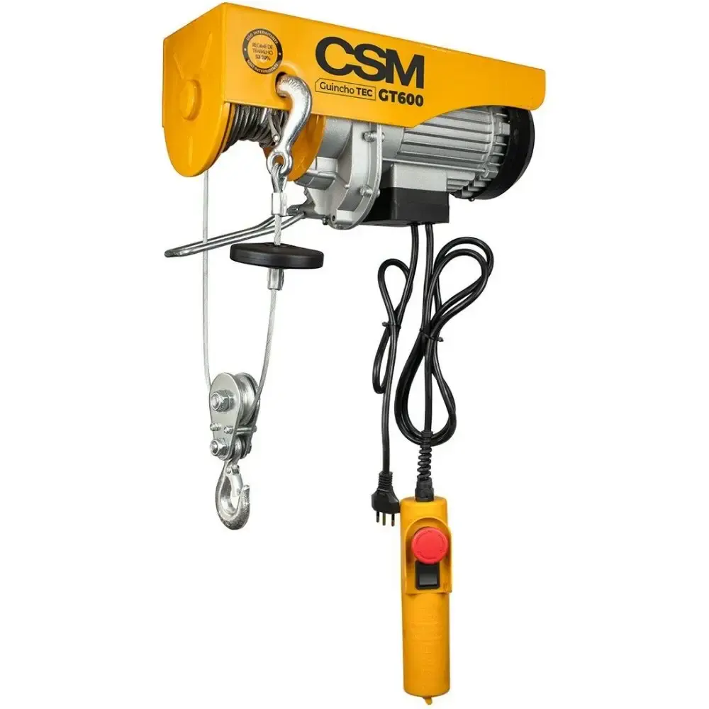Guincho TEC cabo de aço com trole monofásico 220V GT300/600 CSM — fotografia de referência