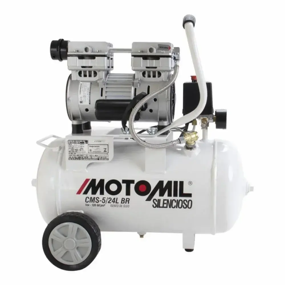 Compressor odonto silencioso cms 5,0/24BR 220V MotoMil — fotografia 6