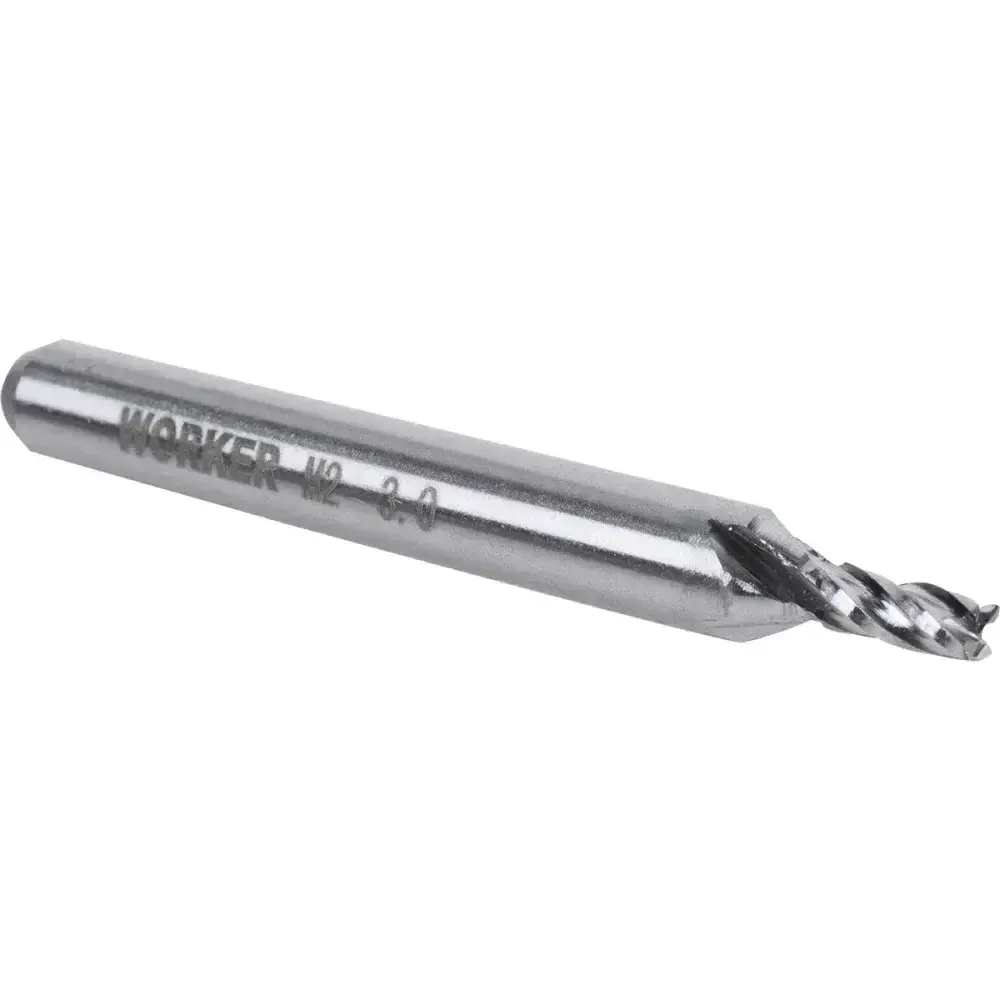 Fresa de topo reto aço rápido 3MM haste 6MM Worker — fotografia 7
