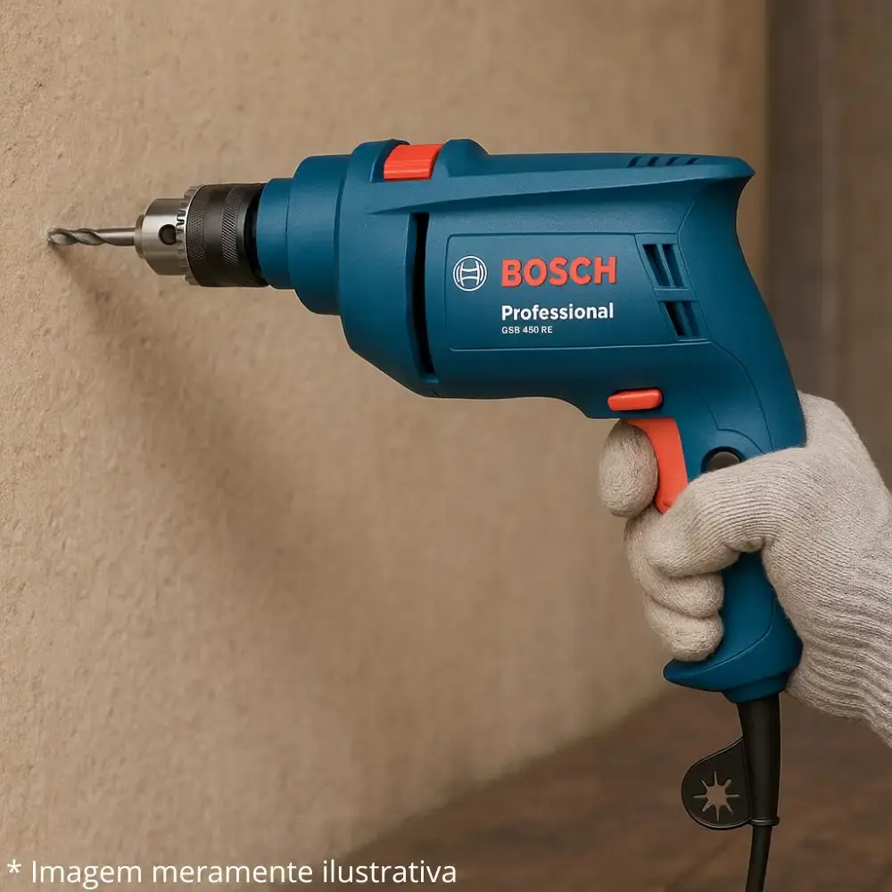 Furadeira de impacto 3/8 POL 450W com estojo 41 peças brocas e pontas evald 220 V Bosch — fotografia 4