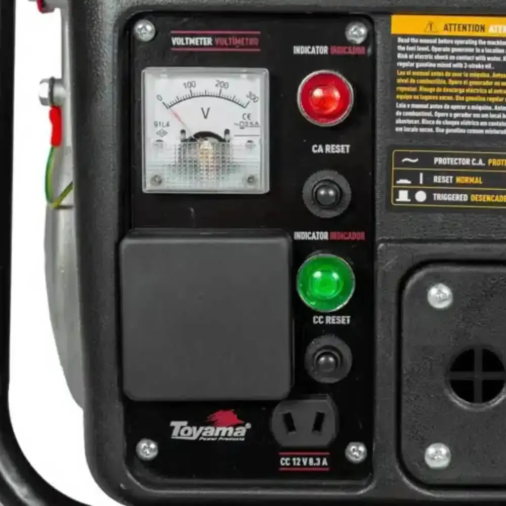 Gerador gasolina com voltímetro e carregador monofásico TG950TX Toyama 110 V — fotografia 5