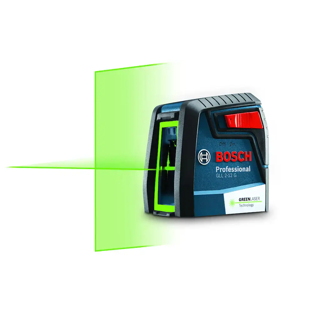 Nível Laser Verde Bosch GLL 2-12 G Alcance 12 metros com Suporte — fotografia 2