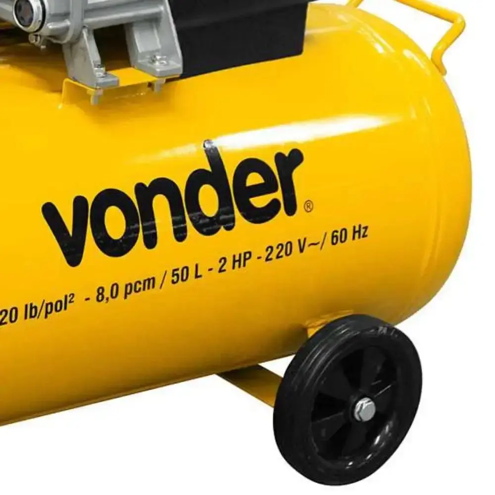 Compressor de ar portátil 8 pés 2 HP 50 litros MCV-50 Vonder 220 V — fotografia 7