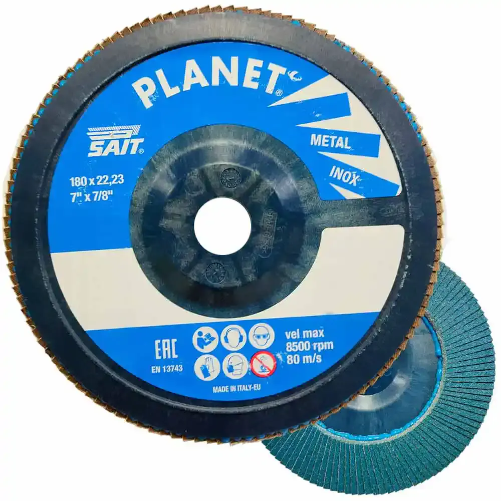 Disco Flap 7 POL Grão 80 180 x 22.2 MM 49808 SAIT