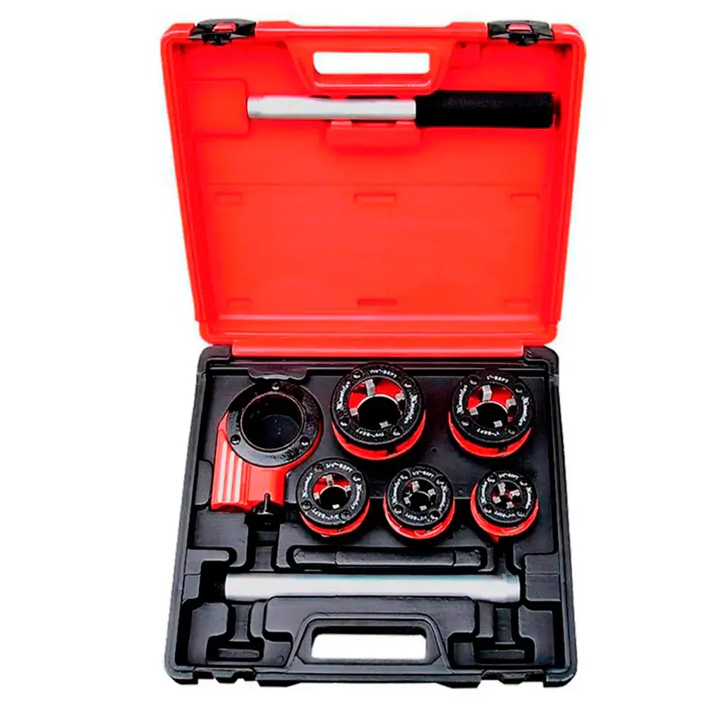 Jogo tarraxa metal 1/4 a 1.1/4 com 8 peças e maleta 773329 MTX — fotografia de referência