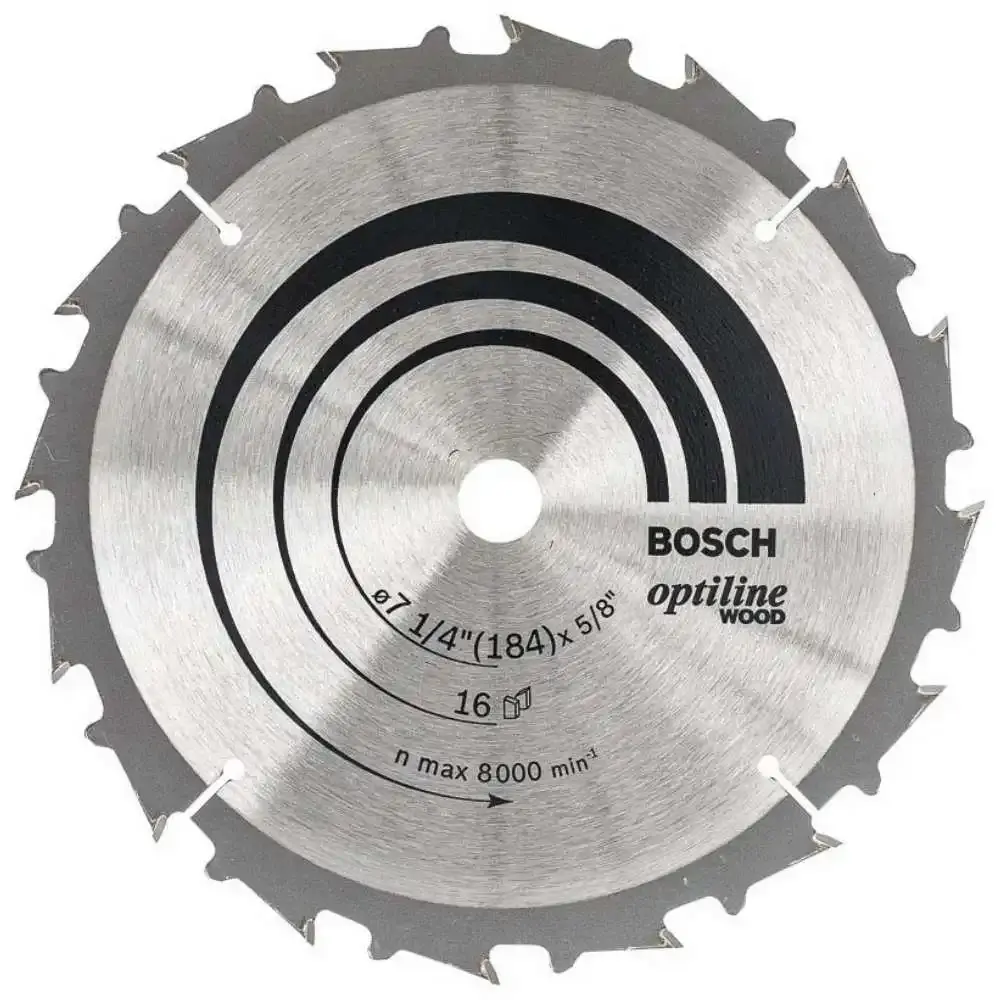 Disco de Corte OptilineWood 184 x 16 MM 16 Dentes BOSCH — fotografia de referência