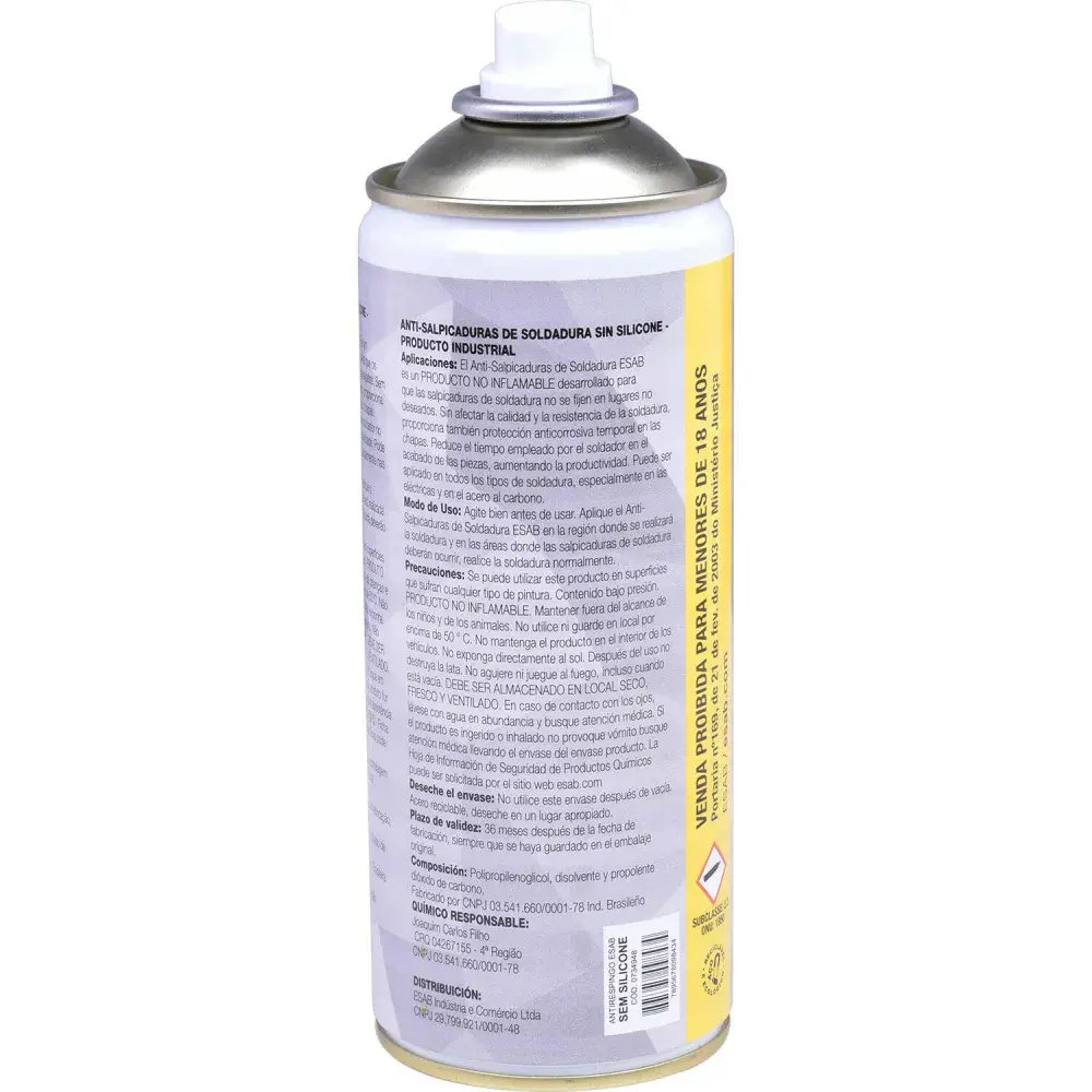 Antirrespingo sem silicone 400 ml Esab — fotografia 3