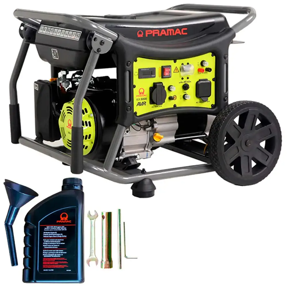 Gerador à gasolina 6 KVA 4T digital com AVR mono bivolt WX6000 Pramac