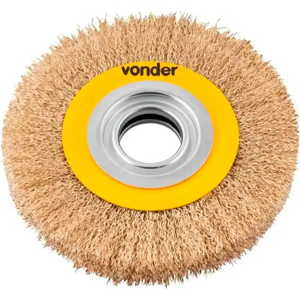 Escova Aço Circular 6 Pol Furo 1.1/4 Pol c/ 8 Reduções VONDER — fotografia 3