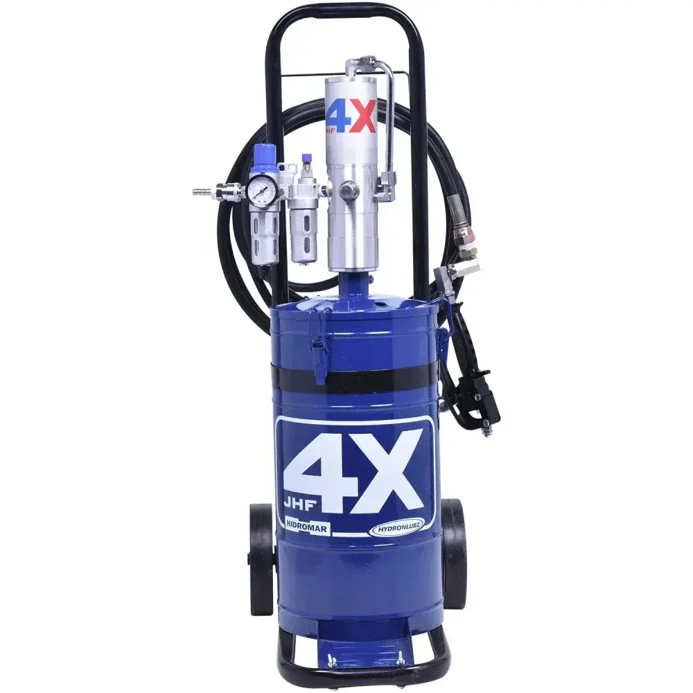 Propulsora para graxa pneumática 14KG com carrinho Jhf4x — fotografia 7