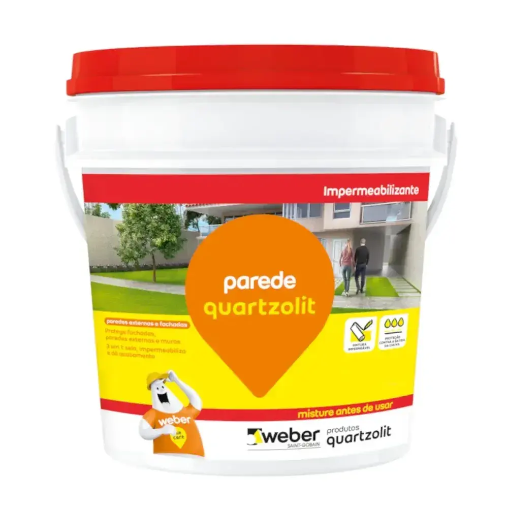 Impermeabilizante parede branca 3,6KG Quartzolit — fotografia 2