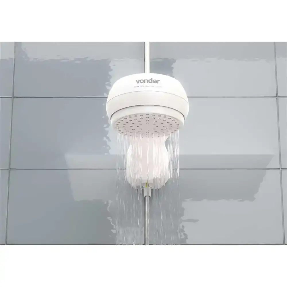Chuveiro elétrico 5500W branco 127V Vonder — fotografia 4