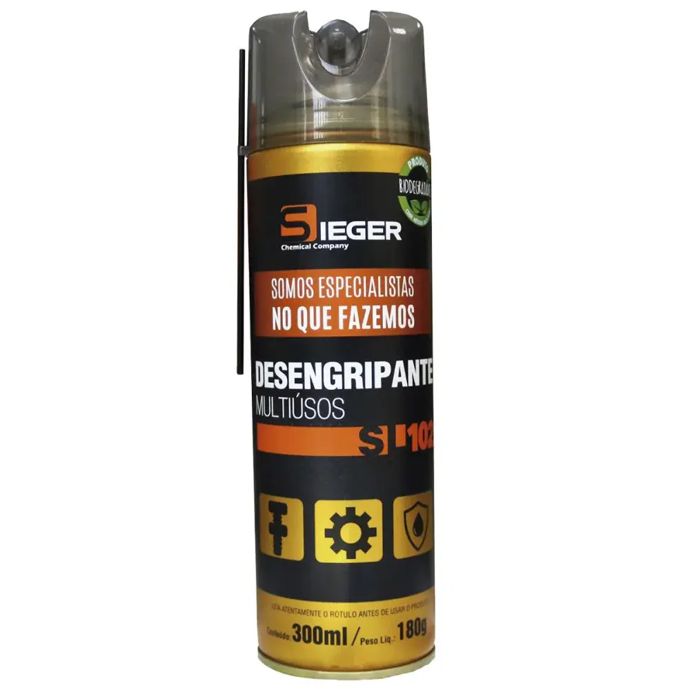 Desengripante multiuso em spray SL102 ambar 300ML Sieger