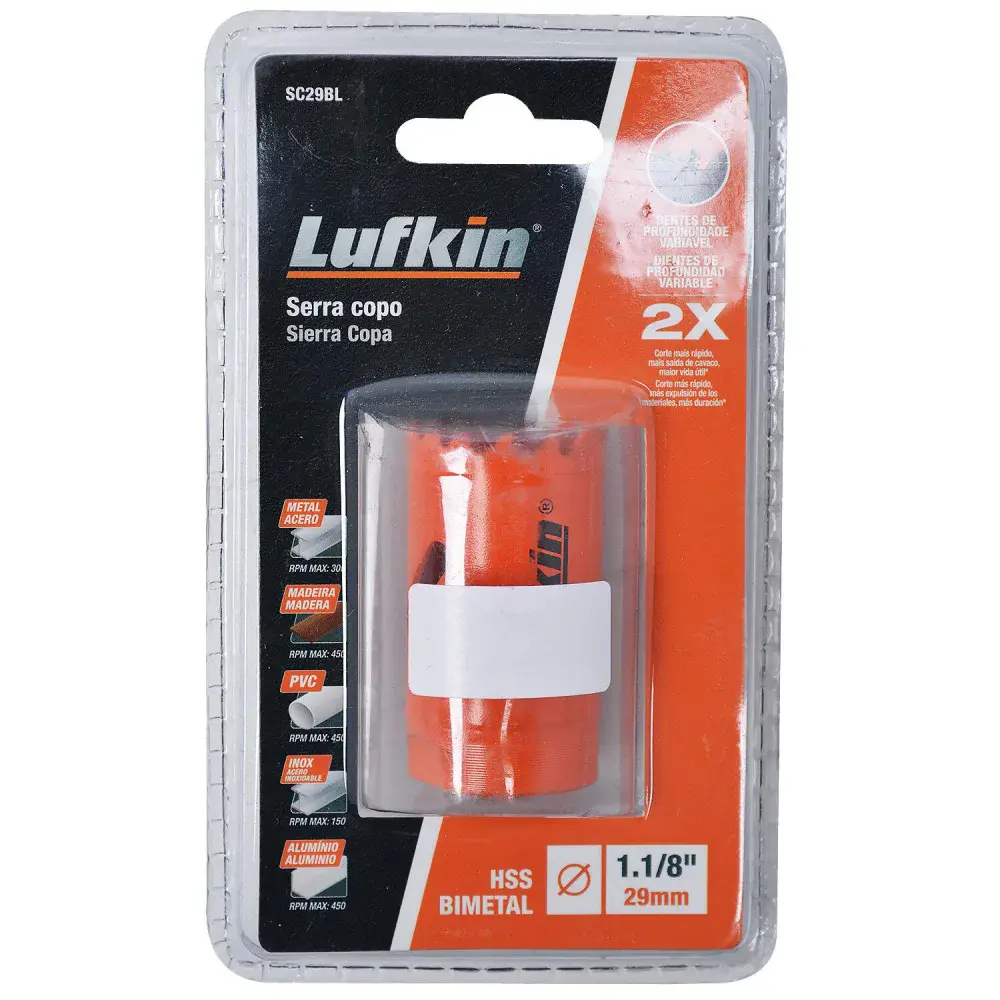 Serra copo 29MM 1.1/8 SC29BL Lufkin