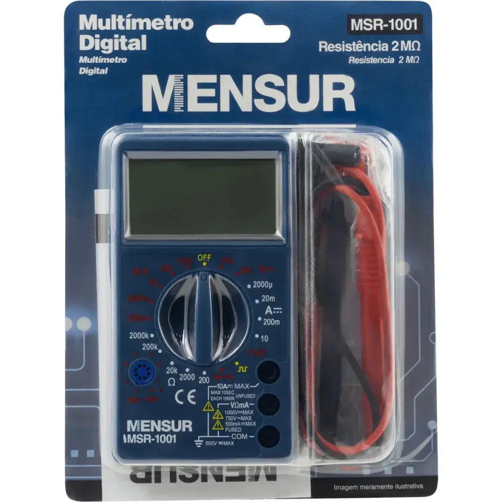 Multímetro digital 2MOHMS MSR-1001 Mensur