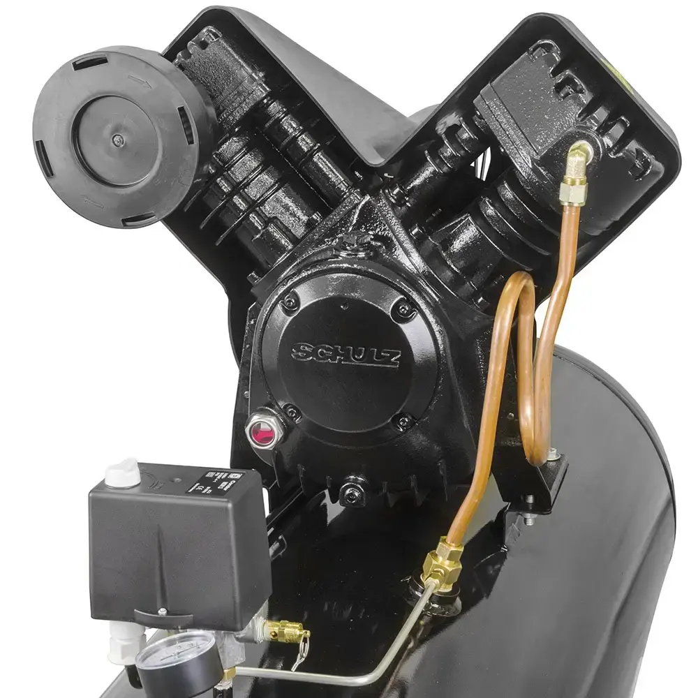 Compressor de ar 5,0 HP 20 pés 200 litros trifásico audaz mcsv 20/200 Schulz — fotografia 4