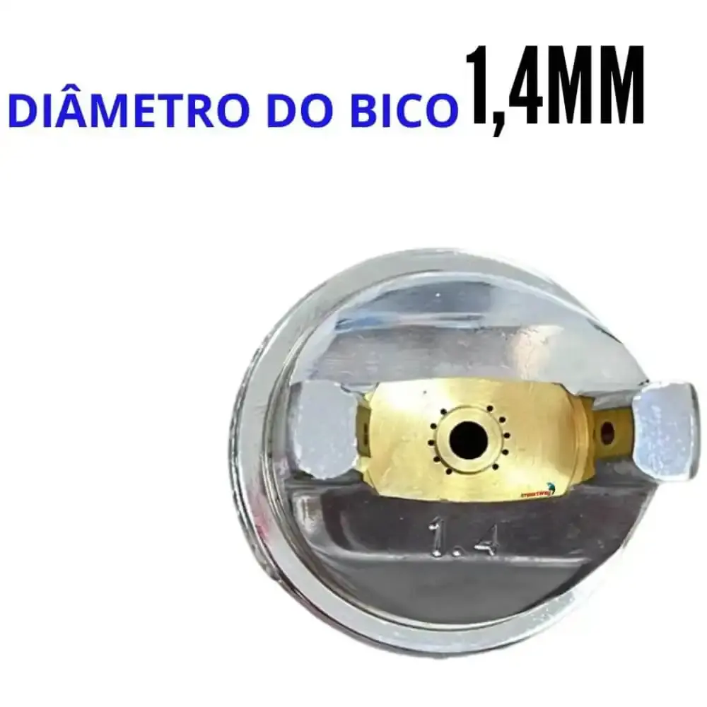 Pistola de Pintura Gravidade HVLP 1,4 mm 600 ml EVPPHVLP600-1B EVALD — fotografia 5