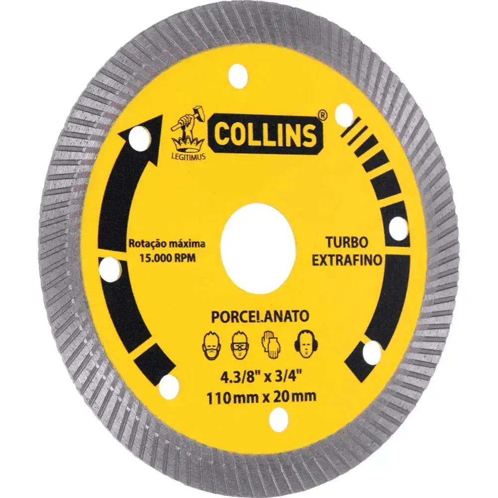 Disco diamantado liso para porcelanato 110X20MM Collins — fotografia 9
