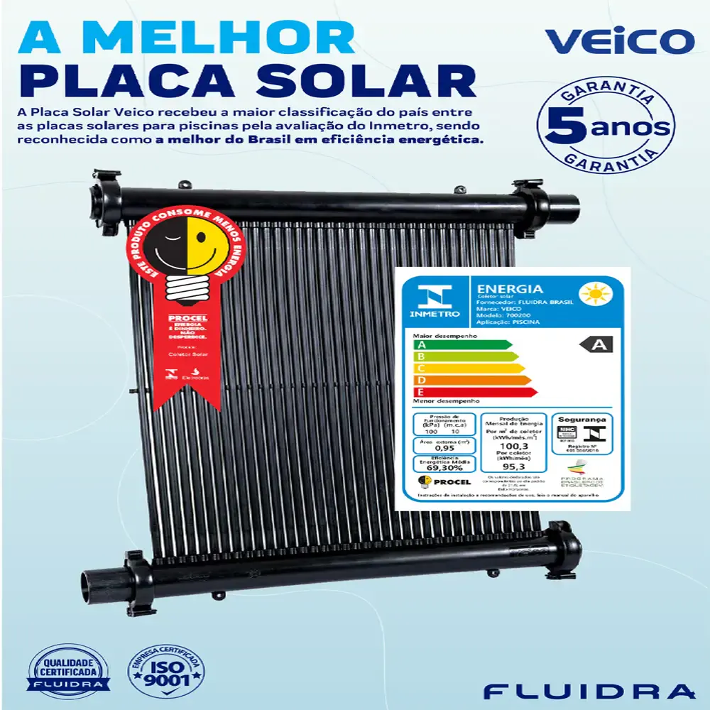 Kit 12 Placas Solar 0,50m x 3m para Piscinas até 23.000 Litros com Acessórios FLUIDRA — fotografia 7
