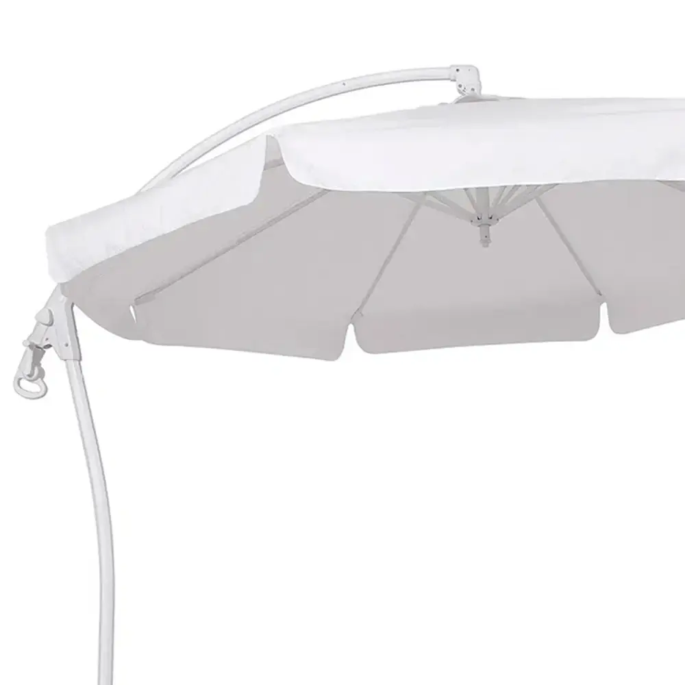 Ombrelone suspenso búzios giratório 360° 3M branco + base em ABS 50 litros preta 891001 BEL BEL FIX — fotografia 4