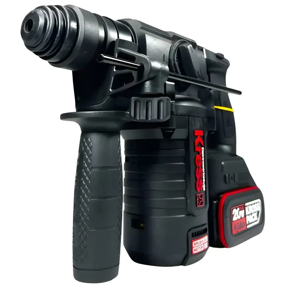 Martelete perfurador rompedor 2,2 j sds-plus 20V com 2 baterias e carregador Kress — fotografia 3